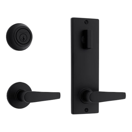 Kwikset Light Commercial Kingston Lever Interconnected Passage Door Lock SmartKey with 2-3/8" NFL Square Cor 508KNLCNT-514S